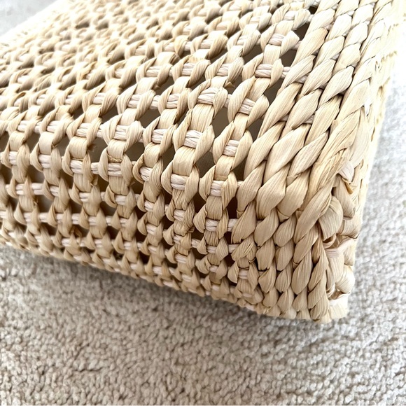 Woven Rattan Purse with Handles & Shoulder Strap - Picture 6 of 6